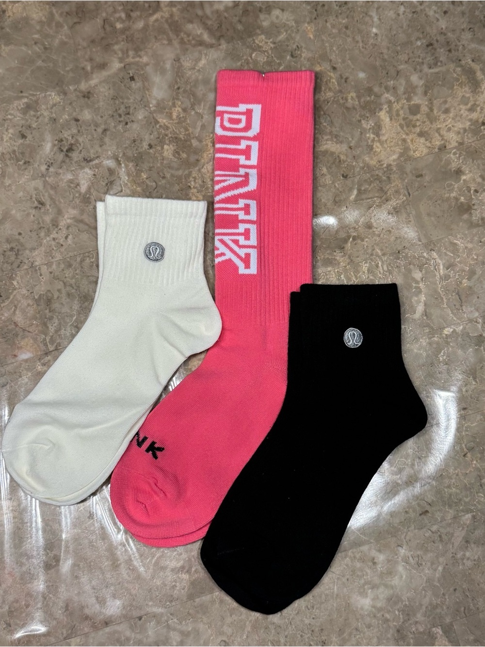 New Women’s Lululemon Athletica Socks and Pink sock set
3 pairs Size Medium - Picture 2 of 4